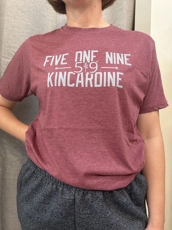 Custom Kincardine Tee (Unisex), Colour: Heather Maroon, Size: S