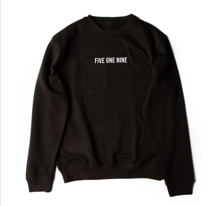 Five One Nine Crewneck Sweater Black (Unisex)