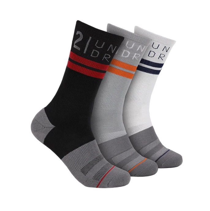 2U71C3 Sport Crew Sock 3 Pack, Size: O/S, Colour: Assorted