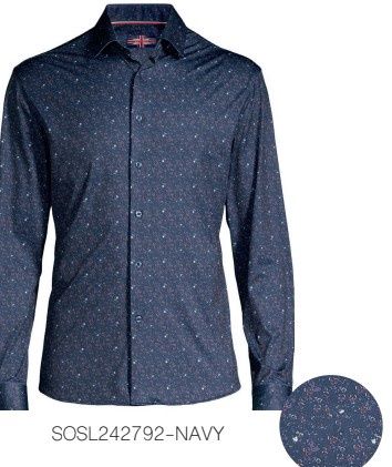 SOSL242792 Polyester Knit Shirt L/S