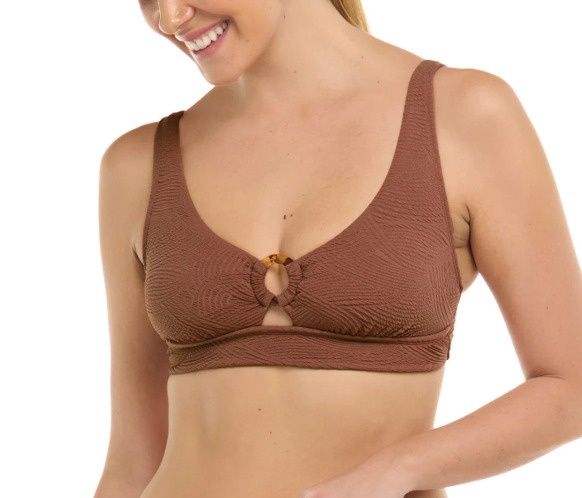 SK781171 Carolyne Mahogany Swim Top