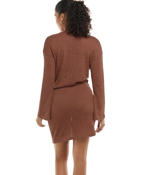 SK767620 Raven Mahogany Cover Up Dress