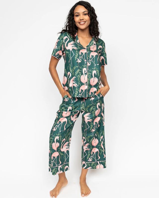 0706/0707 Ivy Emerald Flamingo PJ Set