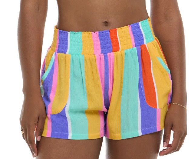 39628660 Floret Stripe Violet Short