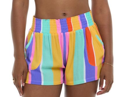 39628660 Floret Stripe Violet Short