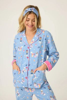 RUFLPJ Denim Baked Woof Flannel PJ Set