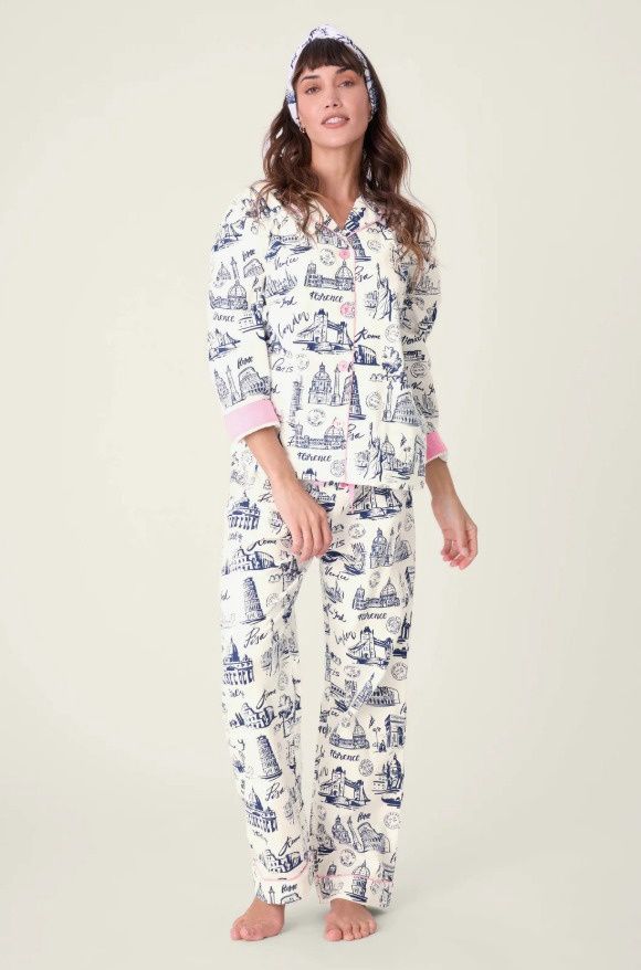 RUFLPJ WHCL Bon Voyage Travel Flannel PJ Set