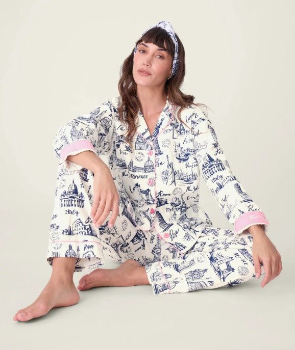 RUFLPJ WHCL Bon Voyage Travel Flannel PJ Set