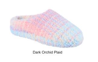 Isotoner Dark Orchid Plaid Slippers