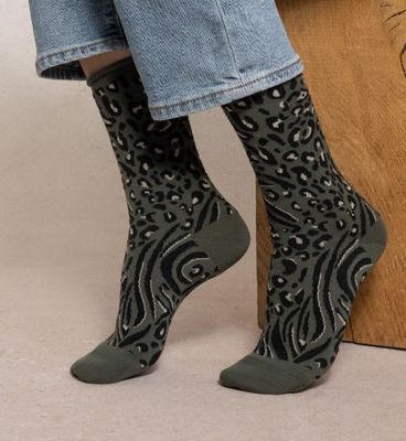 6562 Animal Skin Wool Socks