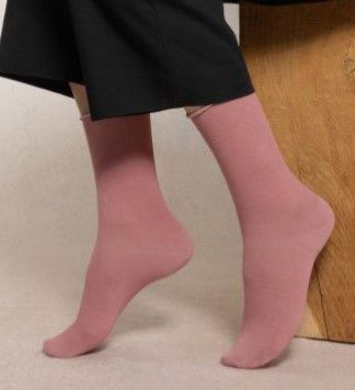 6594 Cotton Roll Top Sock Blush