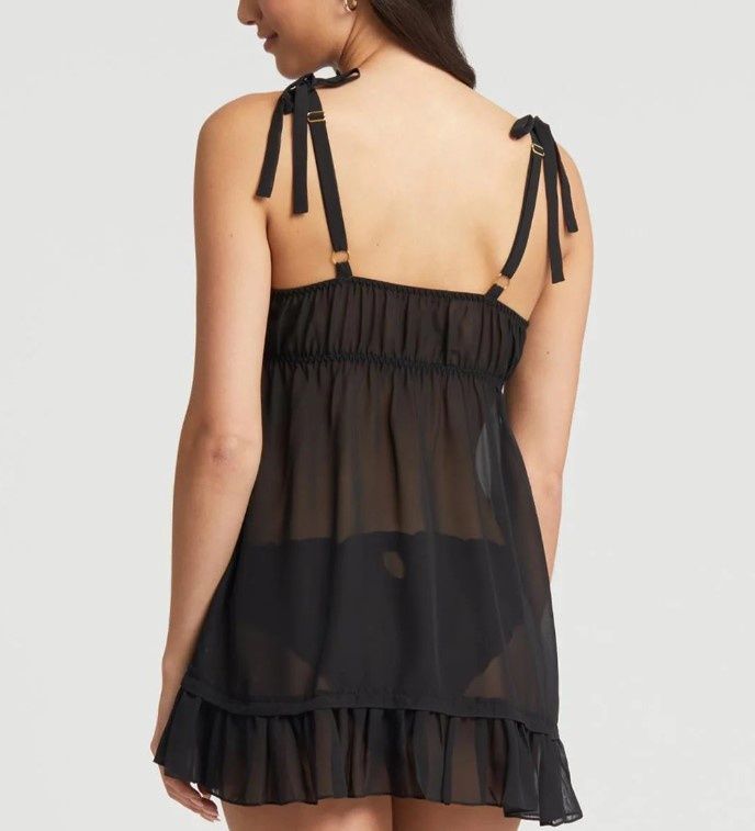 543X Dahlia Babydoll W/ Panty Black