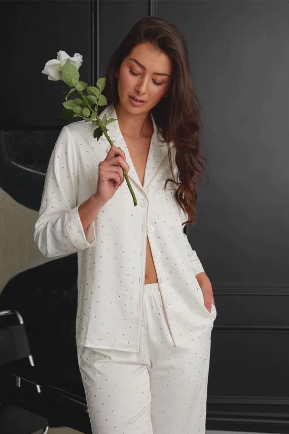 751 Marilyn Pj Set, Colour: Ivory, Size: M