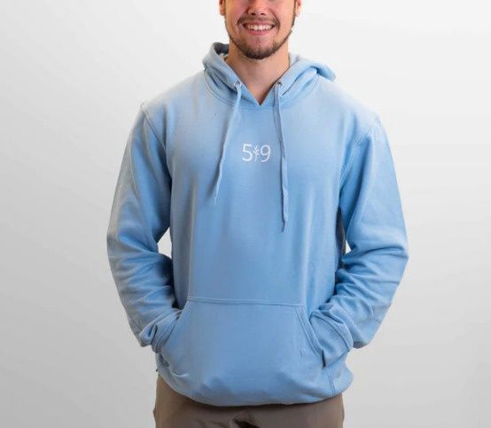 Gone Camping Reverse Hoodie (unisex), Colour: Sky Blue, Size: M