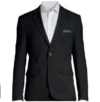 SS71000 Men's Suit, Colour: 001- Black, Size: 34