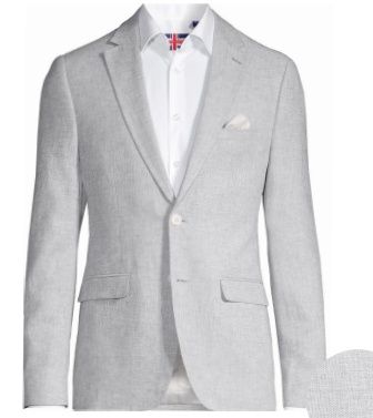 SOBL241105 Blazer Cotton Linen Notch Lapel