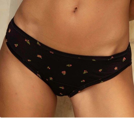 Mineral Undies- Bikini- Rose Collection, Colour: Midnight Rose, Size: S
