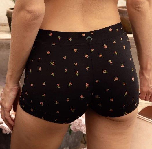 Mineral Undies- Boxer- Rose Collection, Colour: Midnight Rose, Size: S