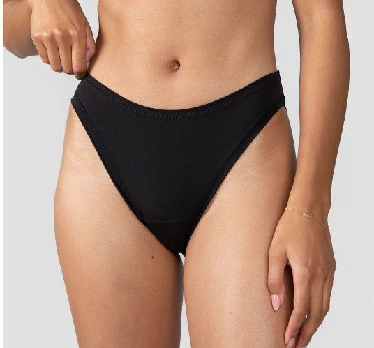 Mineral Undies - High Rise Bikini, Colour: Black, Size XS-XXL: M
