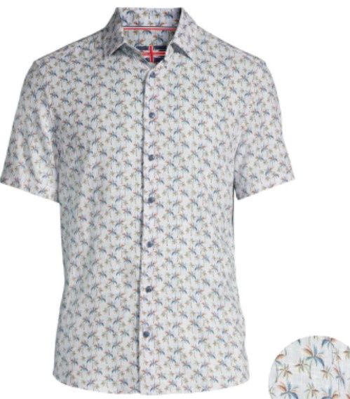 SOSS261775-400 S/S Linen Blend Dress Shirt