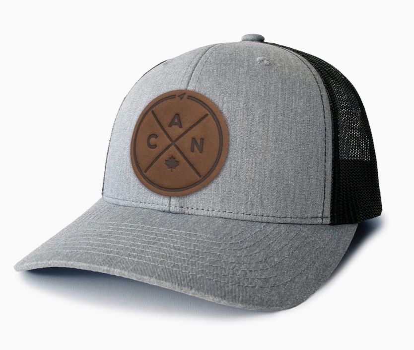 Canada Compass Leather Patch Trucker Hat