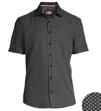 SOSS261748-BLACK MICROFIBERS SPORT SHIRT