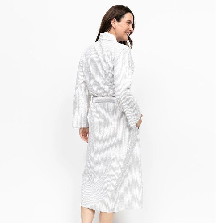 2362 Seersucker Dressing Gown