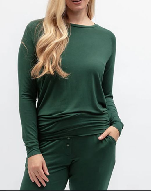 5656 Cyber Jammies Dark Green PJ Set, Size XS-XXL: M