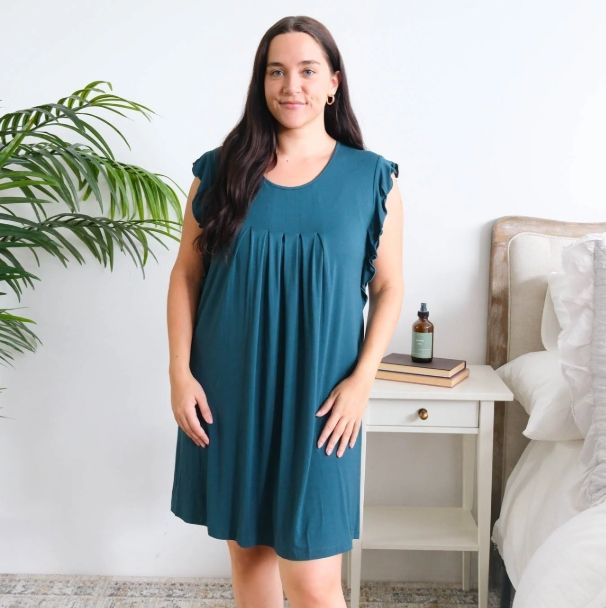 Flutter Bamboo Nightgown Midnight Teal