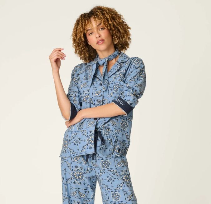 RZFLPJ1- Chambray Flannel Pj Set