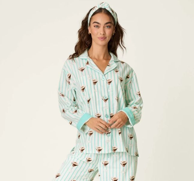 RZFLPJ1- Espresso Martini Print 3pc Flannel PJ Set