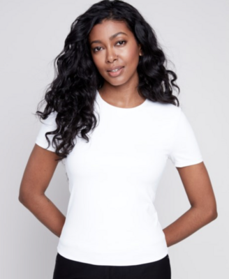 Charlie B- Double Cloth Short Sleeve T Shirt