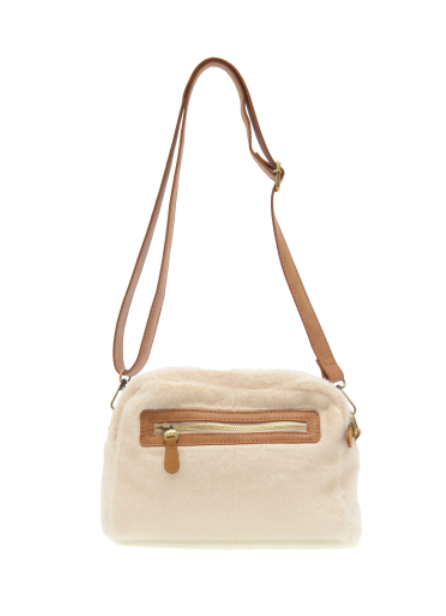 Ivory Ginny Faux Fur Crossbody Bag
