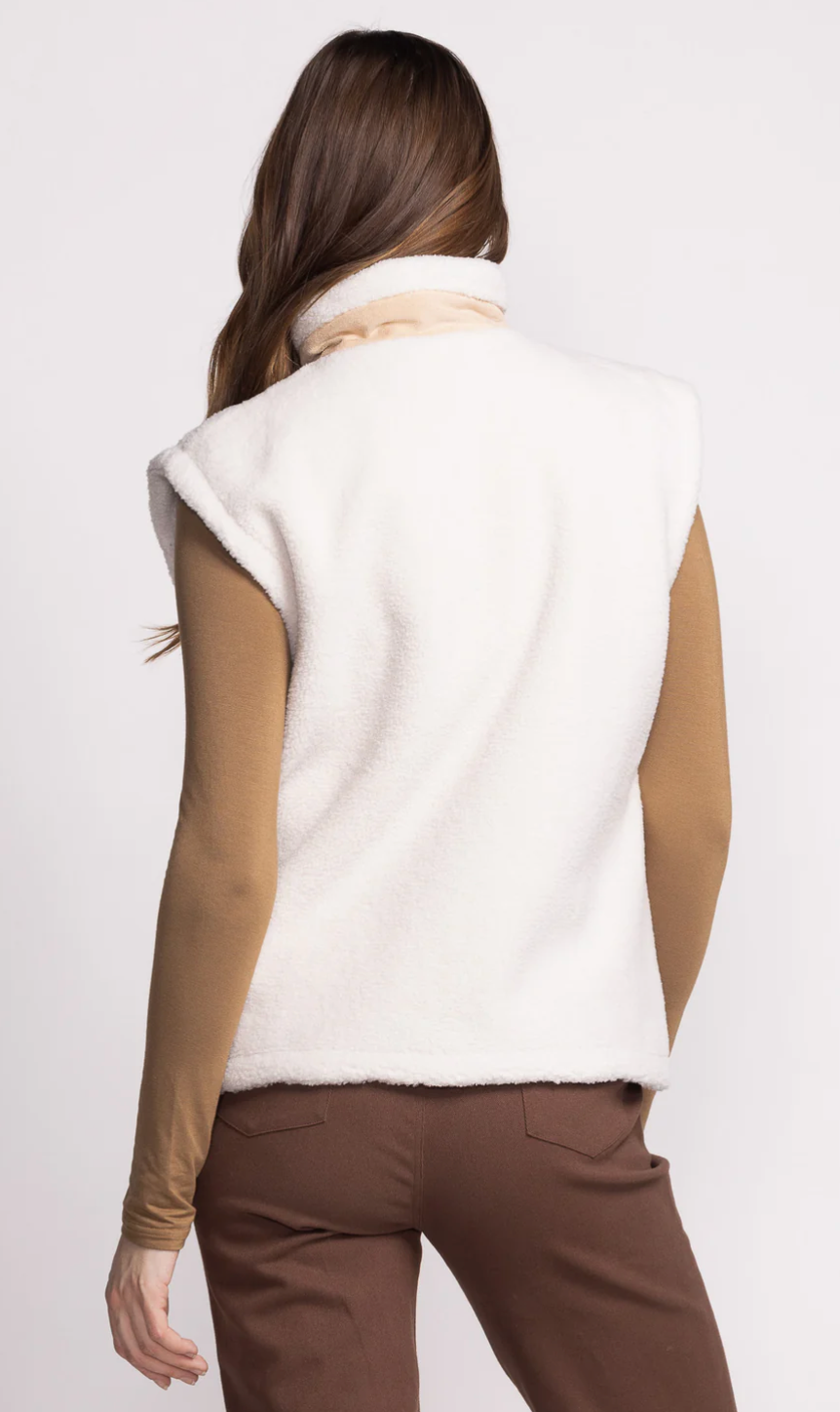Pink Martini: Ruby Vest Jacket Off White