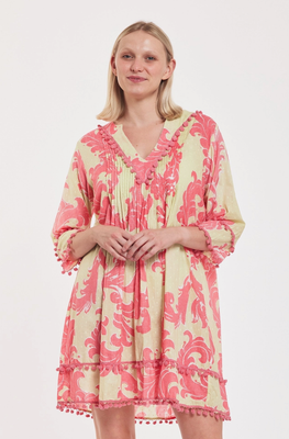 ModaPosa: Pemela Pistachio Pnk Swirl Dress