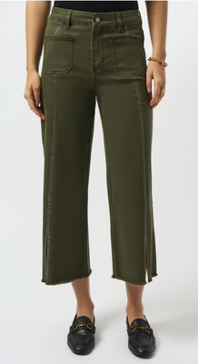 Jospeh Ribkoff: Culotte Jeans W/ Embellished Front Seam