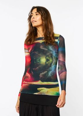 AMB Surreal Florence Double Sheer Top