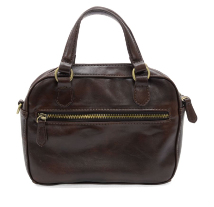 Joy Susan: Mocha Regina Mini Satchel Crossbody