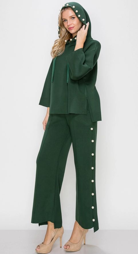 Joh: Hunter Green Fracine/ Farrah Pearl Set 
