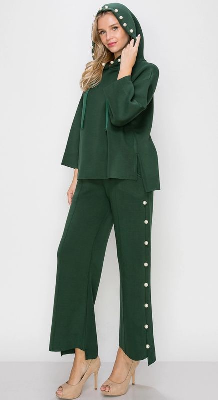 Joh: Hunter Green Fracine/ Farrah Pearl Set 