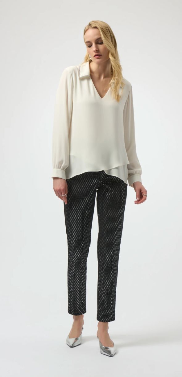 JR: Foiled Heavy Knit Slim Fit Pant 