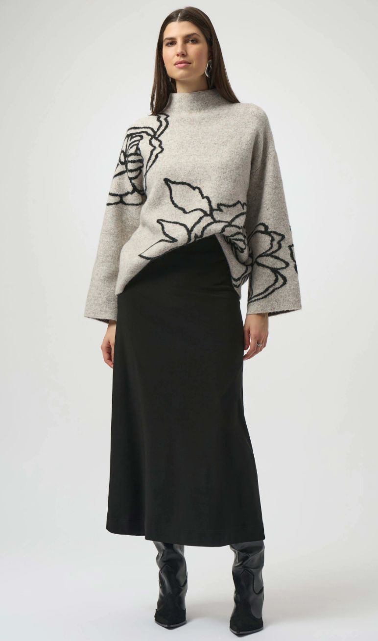 JR: Sweater Knit Floral Print Pullover