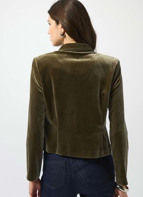 JR: Khaki Velvet Knit Blazer 