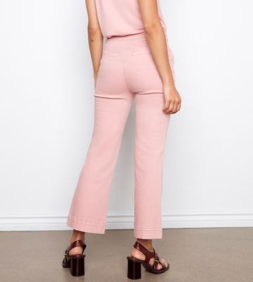 Charlie B: Flare Leg Twill Pant w/ Bow Pockets