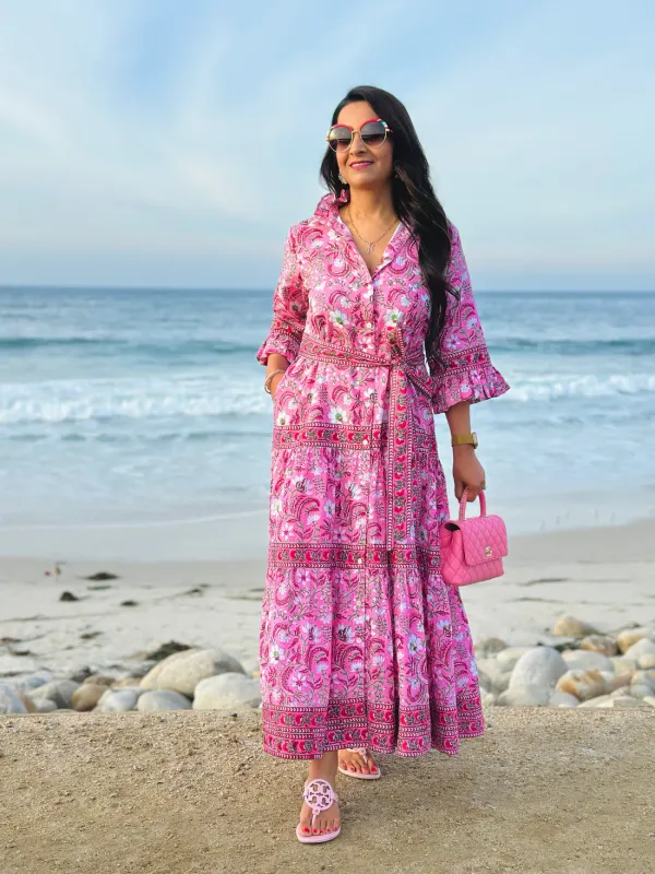 Brisara: Kim Maxi Dress Pink Paradise