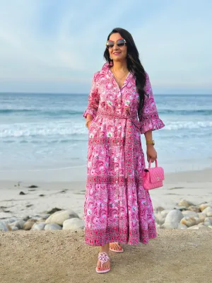 Brisara: Kim Maxi Dress Pink Paradise