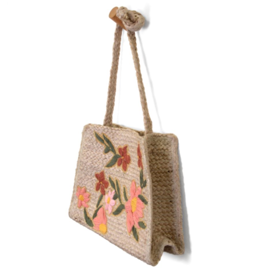 Joy Susan:Multi Embro Daisy ZoeJute Crossbody