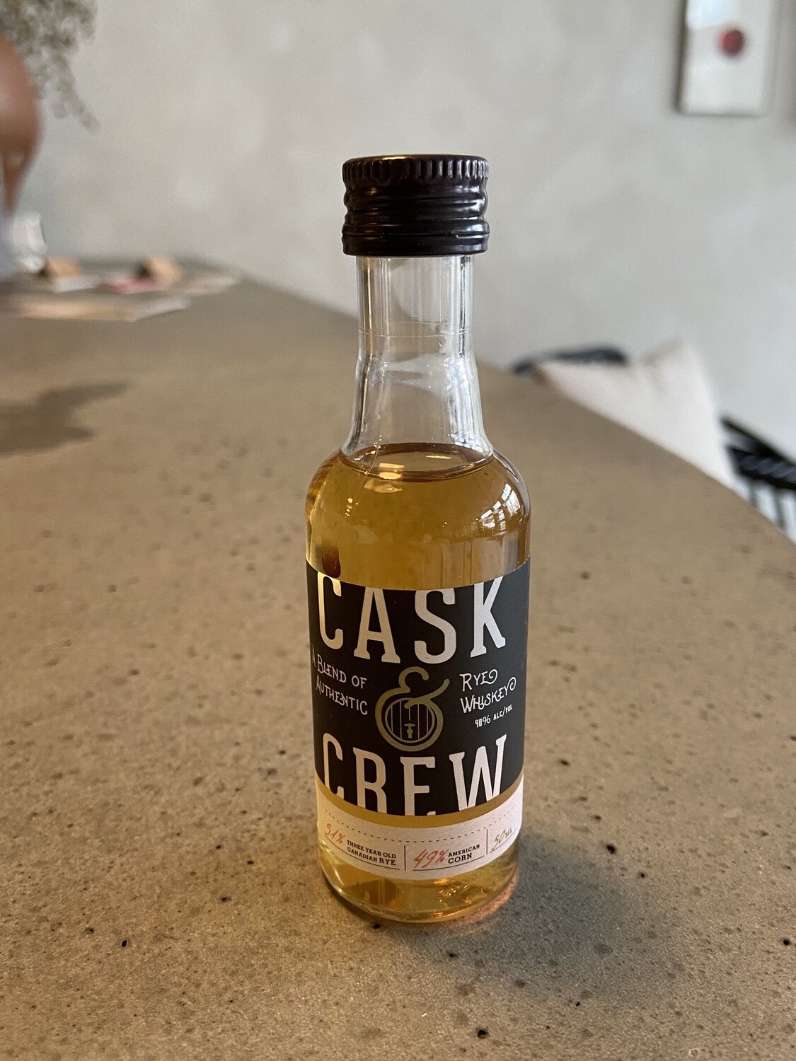 Cask &amp; Crew Rye Whiskey mini 50 ml