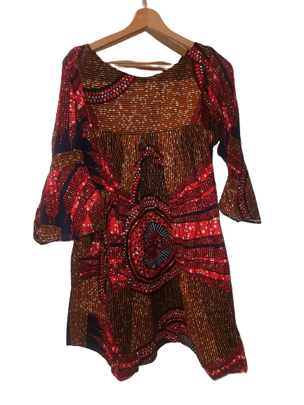 Robe Wax Taille Gabonaise Courte - Taille 38/40