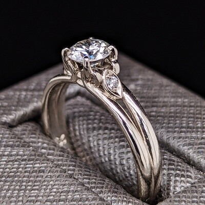 Solitaire 4prong Woven .56ct RD